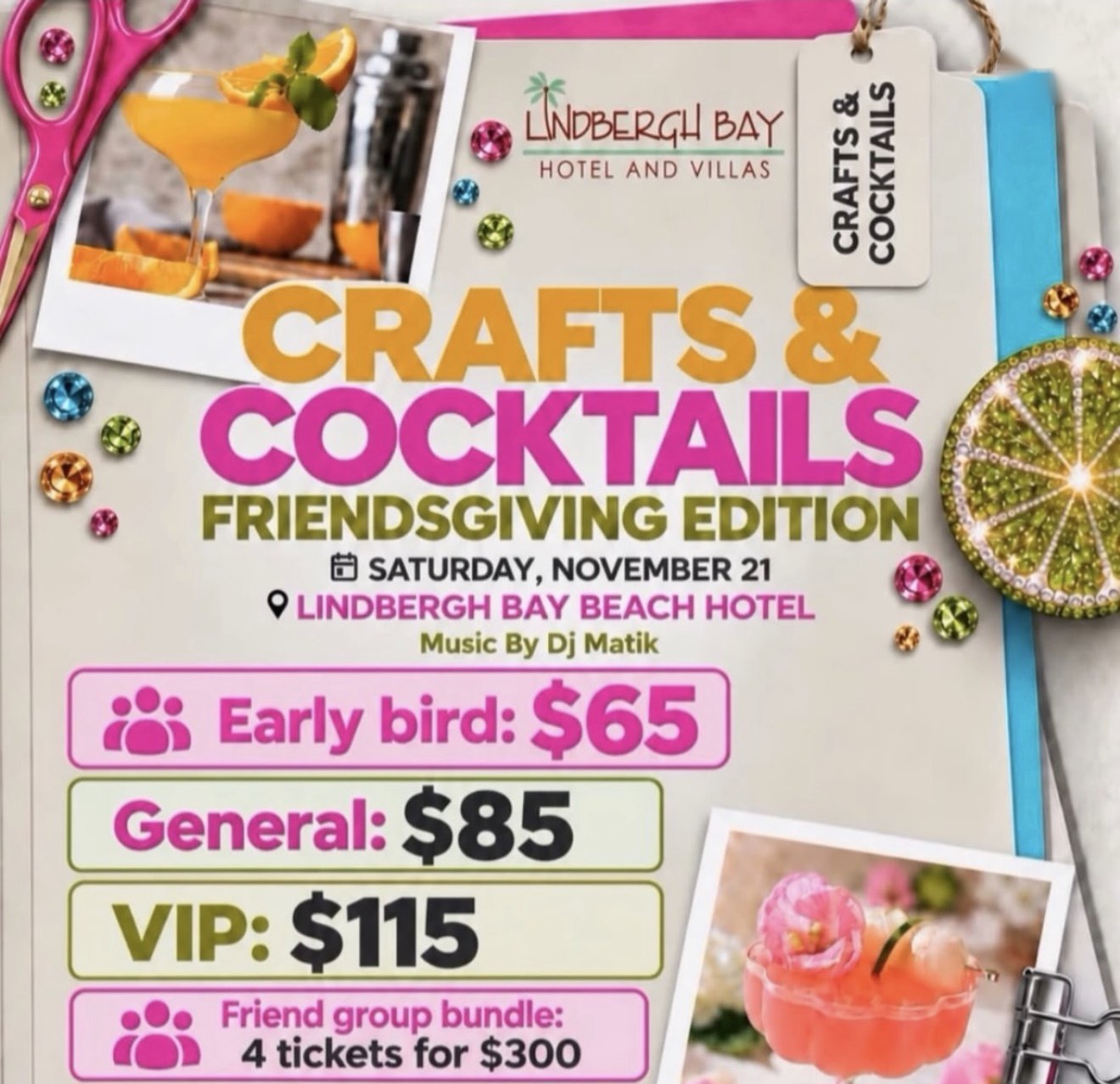 Crafts & Cocktails: Friendsgiving Edition